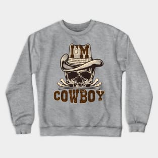 CowBoy skull hat Crewneck Sweatshirt